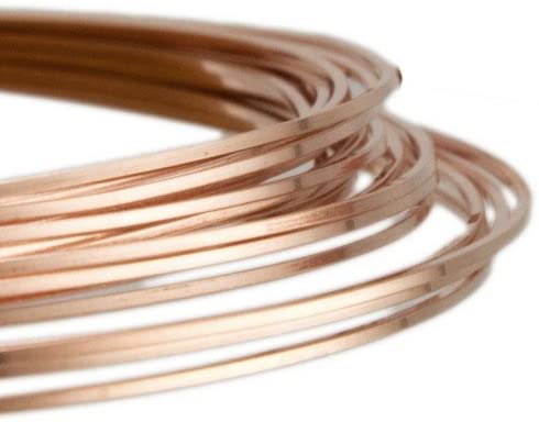 Copper Craft Wire Rose Gold Square 6M Coil 0.8mm