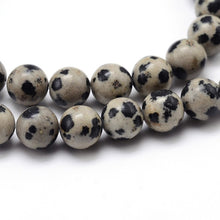 Load image into Gallery viewer, Strand of Natural Dalmation Jasper 8mm Plain Round Beads