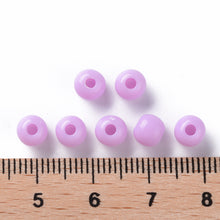 Load image into Gallery viewer, Pack of 200 Opaque Acrylic 6mm Round Large Hole Beads - Violet
