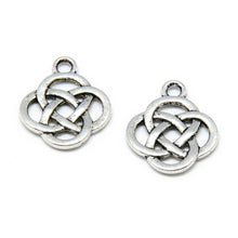 Load image into Gallery viewer, Pack of 30 x Tibetan Style Alloy Antique Silver Celtic Knot Pendant Charms