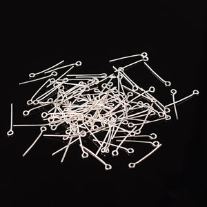 Pack Of 600+ Silver Nickel-Free STRONG Plated Iron 0.7 x 20mm Eye Pins