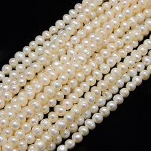 Load image into Gallery viewer, Strand 55+ Cream 6-7mm Grade A Cultured Freshwater Potato Pearls