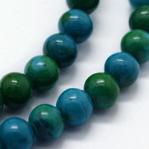 Synthetic Chrysocolla Beads Plain Round 6mm Strand of 60+