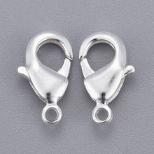 Load image into Gallery viewer, KBeads Packet of 20 x Silver Plated Alloy 7 x 12mm Lobster Clasps