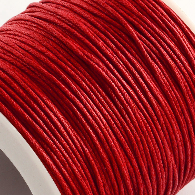1 x Red Waxed Cotton 5 Metre x 1mm Thong Cord