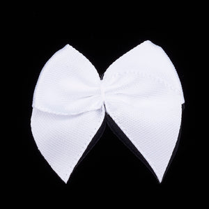 Pack of 30 Polyester Bowknot Bows 3.5cm - White