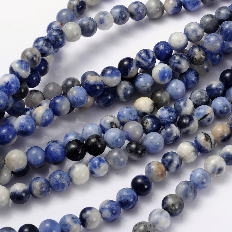 Natural Grade AB Sodalite 6mm Loose Beads Round