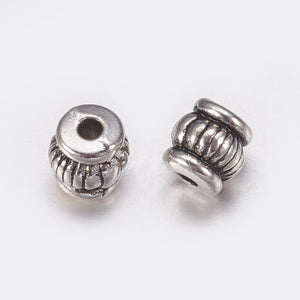 Pack of 30 Tibetan Style Barrel Spacer Beads - 5mm