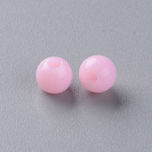 Load image into Gallery viewer, Pack of 200 Opaque Acrylic 6mm Round Large Hole Beads - Pink