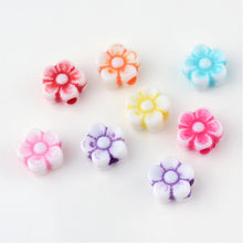 Load image into Gallery viewer, Pack of 100 Acrylic Mixed Colour 8mm Flower Beads