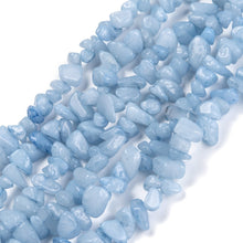 Load image into Gallery viewer, 1 Strand (200+) Dyed Natural Aquamarine Gemstone Chips 3 - 8mm