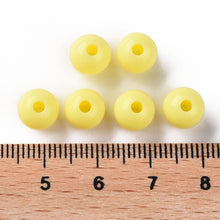 Load image into Gallery viewer, Pack of 200 Opaque Acrylic 8mm Round Large Hole Beads - Yellow