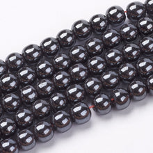 Load image into Gallery viewer, Strand Of 60+ Grey Hematite (Non Magnetic) 6mm Plain Round Beads