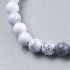 Strand 30+ Natural White Howlite 6mm Beads