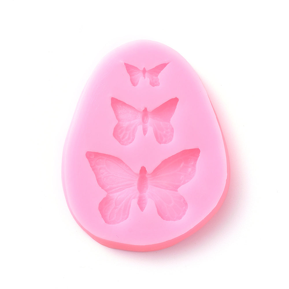 Silicone Resin Mould 72 x 55 x 10mm Butterflies