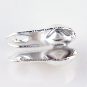 Pack of 225 Iron Silver Plated 8 x 6 Clamshell Calottes