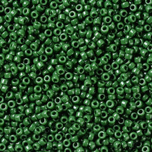Load image into Gallery viewer, TOHO Japanese Seed Beads,10g approx 3000 Beads, Round, 15/0 Opaque - Pine Green