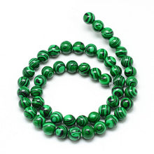 Load image into Gallery viewer, Synthetic Malachite Loose Beads Gemstone 6mm