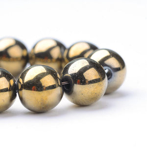 Rose Gold Hematite (Non Magnetic) Beads Plain Round 8mm Strand of 45+