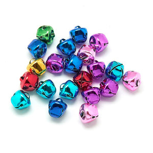 Pack of 25 Iron Bell Charms, Mixed Colour