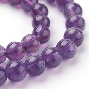 Natural Amethyst 6mm Loose Beads Round