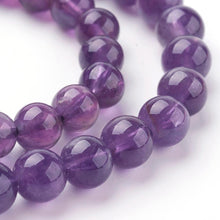 Load image into Gallery viewer, Natural Amethyst 8mm Loose Beads Round