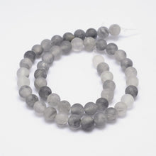 Load image into Gallery viewer, Strand of 6mm Natural Frosted Cloudy Quartz Round Beads
