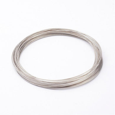 Steel Memory Wire, Nickel Free, 115mm x 1mm, 20 Circles