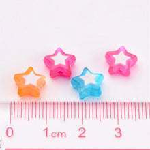Load image into Gallery viewer, Pack of 40 Transparent Acrylic Star Beads, 9 x 10mm, Mixed Colour