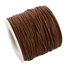 Load image into Gallery viewer, 1 x Brown Waxed Cotton 5 Metre x 1mm Thong Cord