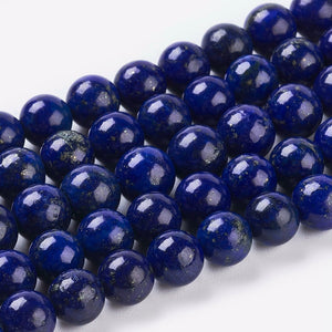 20+ x Natural Lapis Lazuli Semi -Precious Beads - 8mm