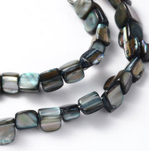 Load image into Gallery viewer, Strand of Shell Beads, Dyed Grey , 8 x 8mm