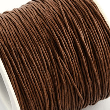Load image into Gallery viewer, 1 x Brown Waxed Cotton 5 Metre x 1mm Thong Cord