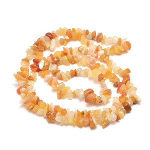 Long Strand Of 240+ Yellow Jade 5-8mm Chip Beads