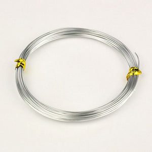 1 x Silver Aluminium Craft Wire 20 Metre x 1mm Coil