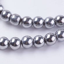 Load image into Gallery viewer, Silver Hematite (Magnetic) Beads Plain Round 6mm Strand of 62+