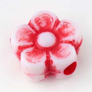 Pack of 100 Acrylic Mixed Colour 8mm Flower Beads