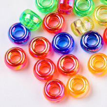 Load image into Gallery viewer, Pack of 100 AB Mixed Colour Pony Beads - 9 x 6mm