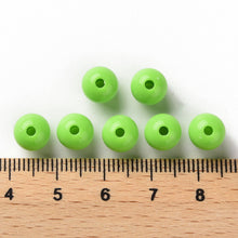 Load image into Gallery viewer, Pack of 200 Opaque Acrylic 8mm Round Large Hole Beads - Light Green