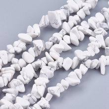 Load image into Gallery viewer, 35&quot; Strand Tumbled Gemstone White Howlite Chip Beads
