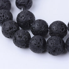 Load image into Gallery viewer, Wholesale Deal 5 x Strands Black Lava Loose Beads Round 6mm