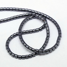 Load image into Gallery viewer, Gunmetal Non Magnetic Hematite Loose Beads Column 4 x 5mm
