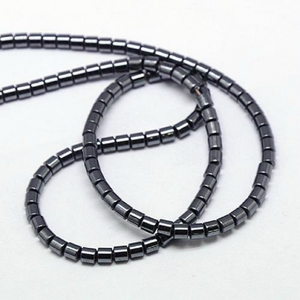 Gunmetal Non Magnetic Hematite Loose Beads Column 4 x 5mm