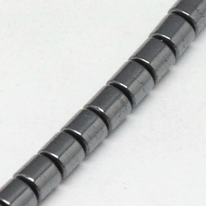 Gunmetal Non Magnetic Hematite Loose Beads Column 4 x 5mm