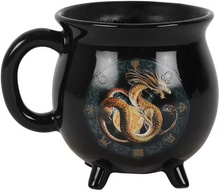 Load image into Gallery viewer, Litha Colour Changing Cauldron Mug by Anne Stokes