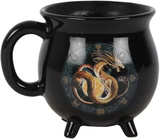 Litha Colour Changing Cauldron Mug by Anne Stokes