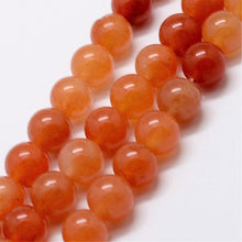 Load image into Gallery viewer, Red Orange Aventurine 6mm Round Beads / 15.5 Inch Strand