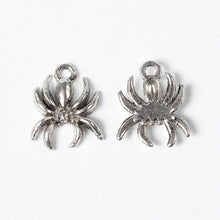 Load image into Gallery viewer, Pack of 10 Tibetan Style Antique Silver 18mm Spider Charms