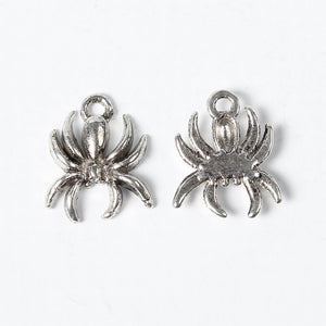 Pack of 10 Tibetan Style Antique Silver 18mm Spider Charms