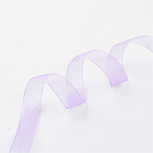 Sheer Organza Ribbon 12mm Lilac 45 Mtr Roll